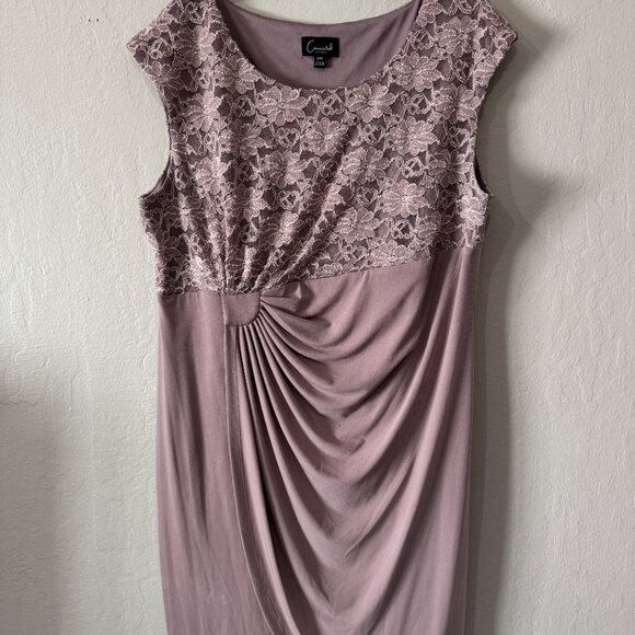Connected Apparel Size 20W Elegant Light Purple Lace Dress - Picture 1 of 6